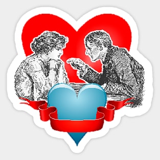 couple arguing Sticker